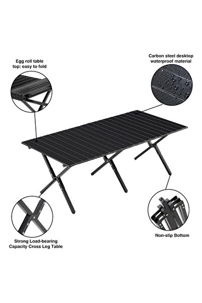 Ch Aluminum folding table for outdoor use and quick transport
