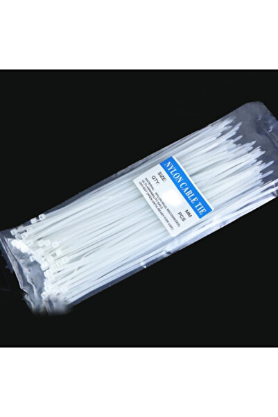 ElectroAZ Σετ 100 πλαστικών κολιέ, 3,6 χιλ. x 200 χιλ., λευκό