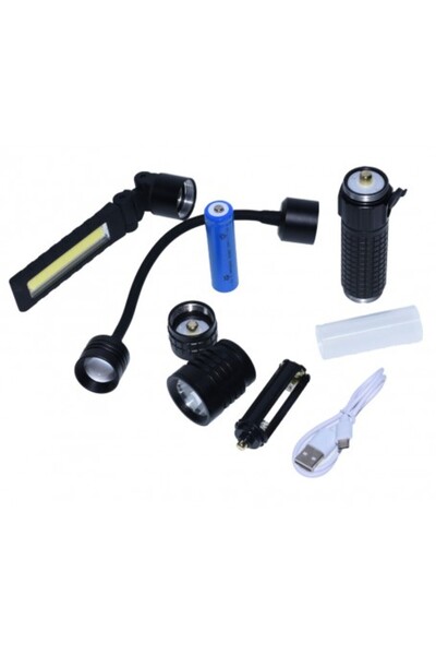 ElectroAZ Flashlight with 3 in 1 KIT with 3 Heads
