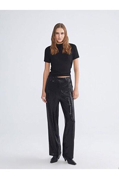 LC Waikiki Lcwaikiki Basic Standard Fit Sequined Women's Trousers