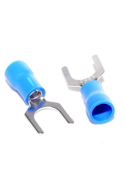 ElectroAZ Ηλεκτρικό παπουτσάκι τύπου πιρουνιού 6mm - Μπλε, 100B/Σετ