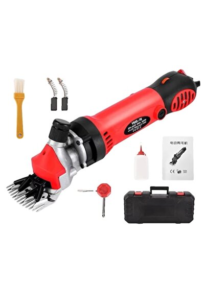 stuffix Mașină de tuns lână, oțel carbon, 6 viteze reglabile, roșu/negru