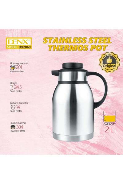 Denx DX2060 - Stainless steel thermos pot 3.8