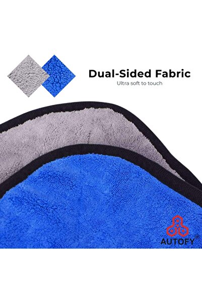 Generic Autofy Multi-Purpose Microfiber Cleaning Towel, 800 GSM, 40x30 cm, Multi-color