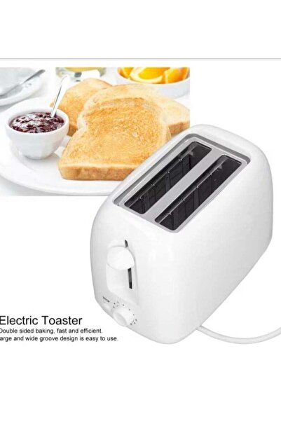 Denx 2-Slice Bread Toaster, 650 Watts, White