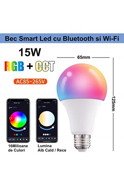 OEM RGBW-CCT Smart E27 bulb with Bluetooth - Wifi and APP
