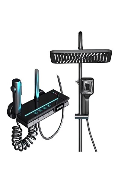 stuffix Coloană de duș completă, neagră elegantă,