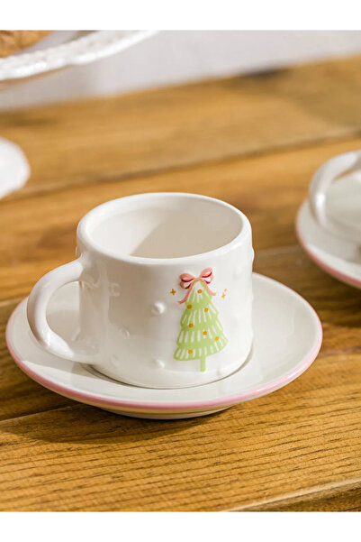 LC Waikiki Lcw Home Mixed Printed 2-Person Porcelain Coffee Cup Set 90 ml