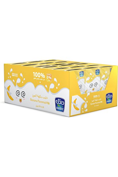 Nadec Banana Flavoured Uht Milk, 18 X 125 Ml