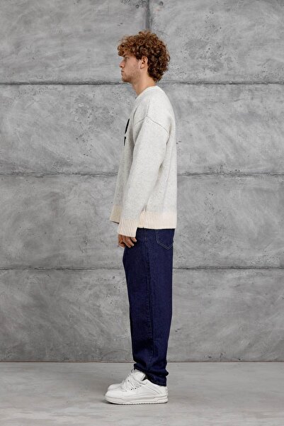 NOMARC Ecru White 251 Oversized Tri̇ko