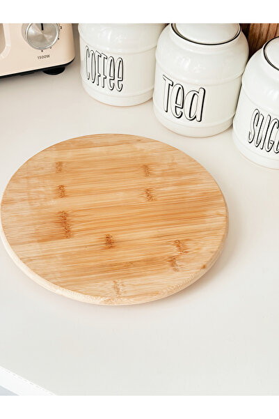 EG75 Bamboo 360 °   Rotating Stand Serving and Presentation Plate