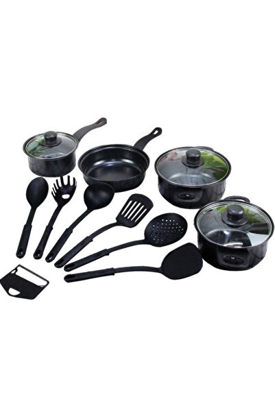 BASE 13-piece black edition pot and utensil set