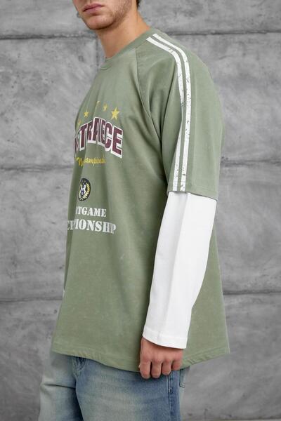 NOMARC Πράσινο ΦΟΥΤΕΡ oversized ΜΕ ΣΤΑΙΡΕΣ ΑΣΤΕΡΙΕΣ