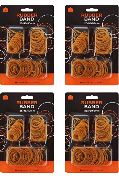 Lawazim Rubber Bands Set, Multiple Sizes 25/38/50mm (4 pcs)