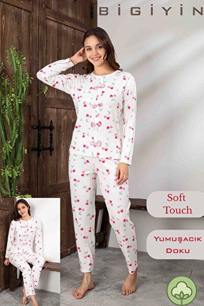 bigiyin Soft Fabric Women's Pajama Set Mother Daughter Matching Pajama Set
