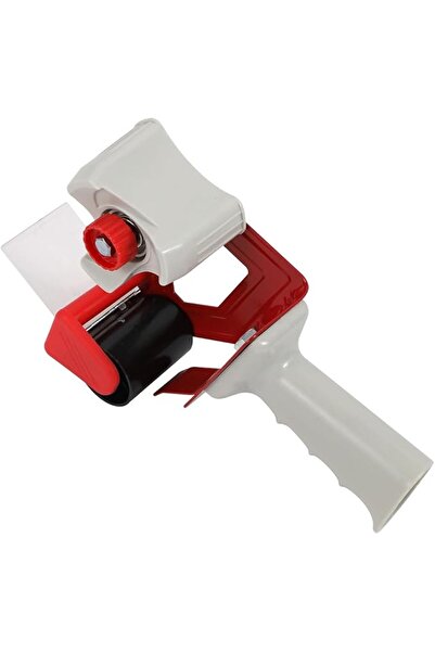 Lawazim Red Tape Dispenser with Adjustable Tension, Comfortable Handle and Sharp Metal Blade