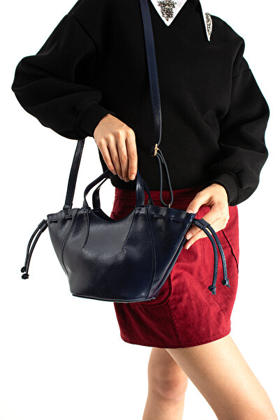 cocy-col Leona Model Dark Blue Women's Hand and Shoulder Bag