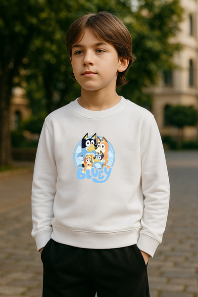 BLITZIST Bluey and Family Design Printed 3-Thread Crew Neck Sweatshirt (Ages ...