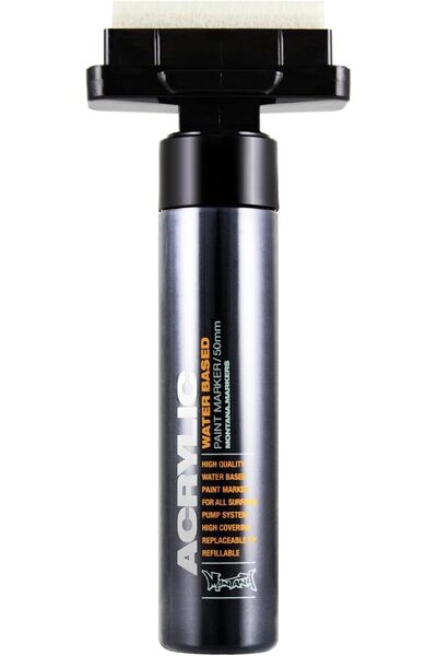 MONTANA Cans Acrylic Paint Marker, 50mm, Extra Broad, Shock Black (1 Piece), ...