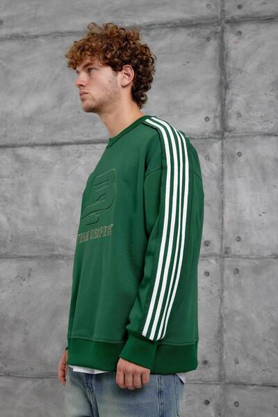 NOMARC ΠΡΑΣΙΝΗ ΣΤΟΥΡΦΑΡΙΑ ΜΕ ΛΕΠΤΟΜΕΡΗ ΣΤΡΙΓΓΙΑ ΝΟ. 9 ΟΒ oversized ΦΟΡΜΑ