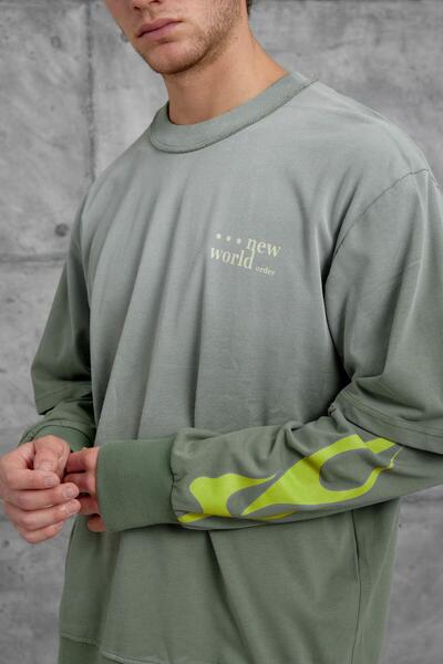 NOMARC ΦΟΥΤΕΡ Ο oversized ΜΕ ΠΡΑΣΙΝΗ ΛΑΜΠΑ ΕΚΤΥΠΩΣΗ