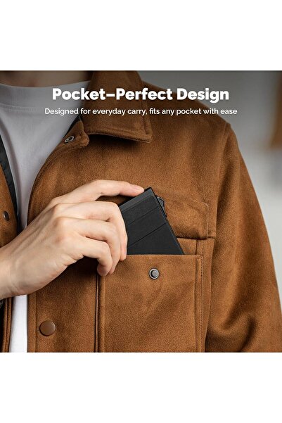 Generic YESIIW Pop-up Wallet, RFID Blocking Aluminum Holder