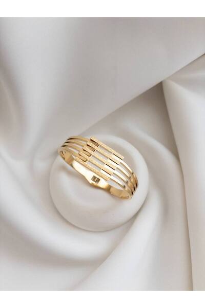 Minne Jewelry-Accessory أصفاد فولاذية بدون حجر - أصفاد فولاذية ذهبية اللون