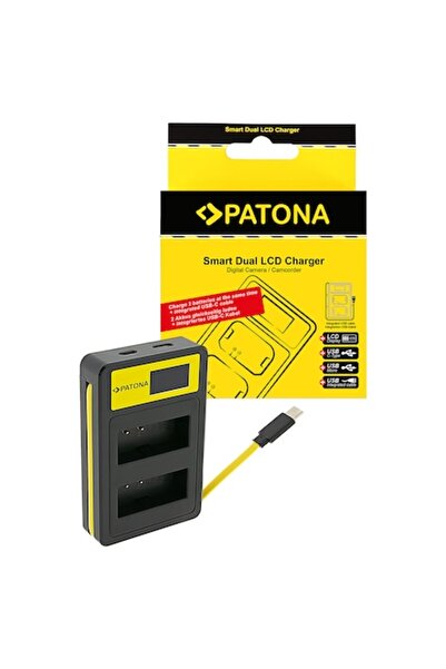 Patona Încărcător inteligent USB cu LCD dublu pentru Canon LP-E10