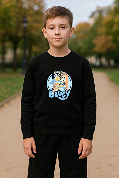 BLITZIST Bluey and Family Design Printed 3-Thread Crew Neck Sweatshirt (Ages ...