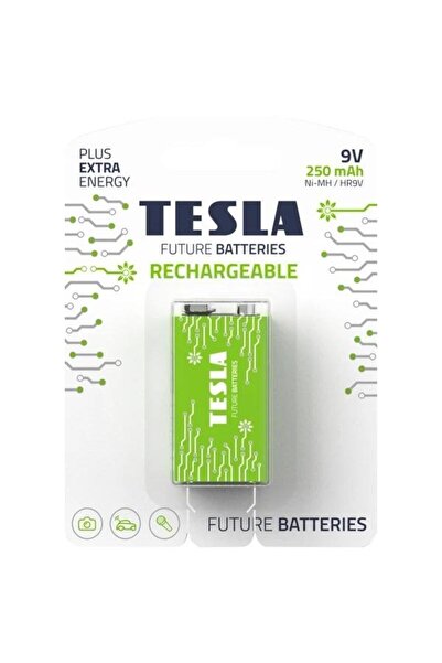 TESLA BATTERY Tesla Şarj Edilebilir 9V Pil 6LR61/MN1604/6F22/P33 Rechargeable – 1’li Paket