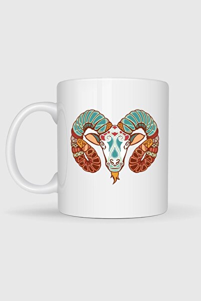 Bahriyeli Collection Aries Zodiac - Astrology Designed Mug Cup
