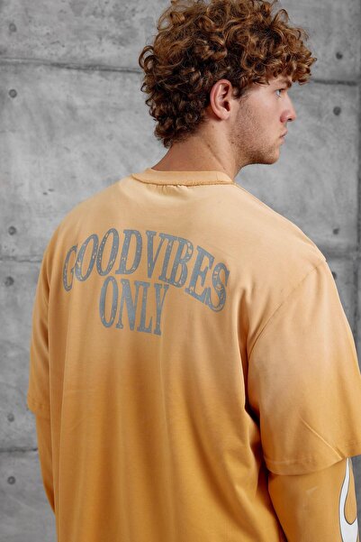 NOMARC ΦΟΥΤΕΡΙΑ oversized ΜΕ ΠΟΡΤΟΚΑΛΙ ΛΑΜΠΕΡΟ ΣΤΑΥΡΟ ΣΤΟ ΜΕΓΑΛΟ ΜΕΓΕΘΟΣ