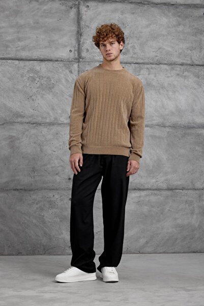 NOMARC Beige 251 Circular Neck Oversized Knitwear