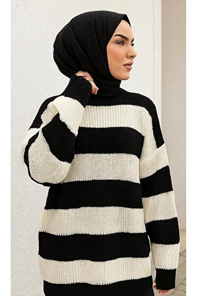 Cherry Butik Pulover de damă casual, cu mâneci tip balon, cu decolteu rotund,...