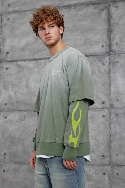 NOMARC ΦΟΥΤΕΡ Ο oversized ΜΕ ΠΡΑΣΙΝΗ ΛΑΜΠΑ ΕΚΤΥΠΩΣΗ