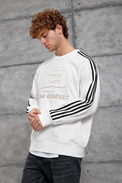 NOMARC ΛΕΥΚΟ ΦΟΥΤΕΡ ΝΜΡΚ ΜΕ ΛΕΠΤΟΜΕΡΗ ΣΤΡΙΓΓΙΑ ΝΟ. oversized