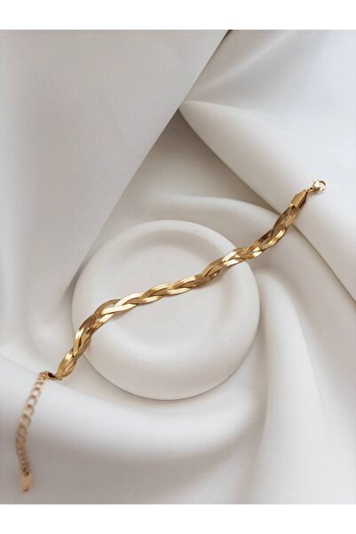 Minne Jewelry-Accessory سوار من الفولاذ المنسوج - سوار من الفولاذ موديل ذهبي ...