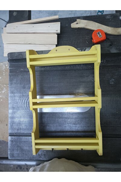 Picco Wood Mutfak rafı,baharatlık,terek (56*35*8.5)