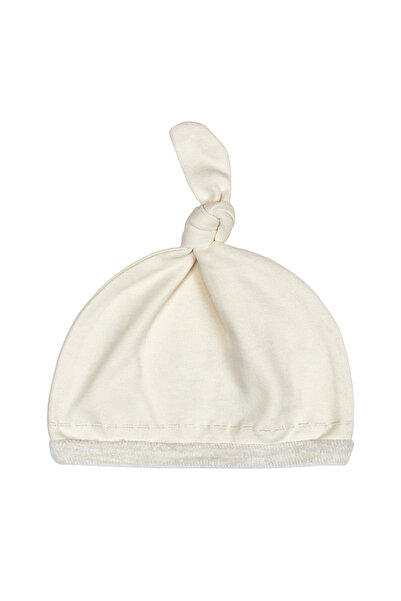 Lovedbaby Baby hat with knot, Velveteen Beige, 100% cotton, 0-12 months