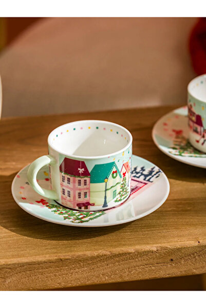 LC Waikiki Lcw Home Mixed Christmas Themed Coffee Cup Set for 2 People 115 ml