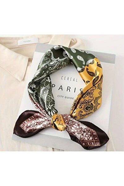 Dgt Luxury Paisley Patterned, Trendy, Sun Protection, Windproof, Double Sided Printed , Scarf, Scarf 70X70