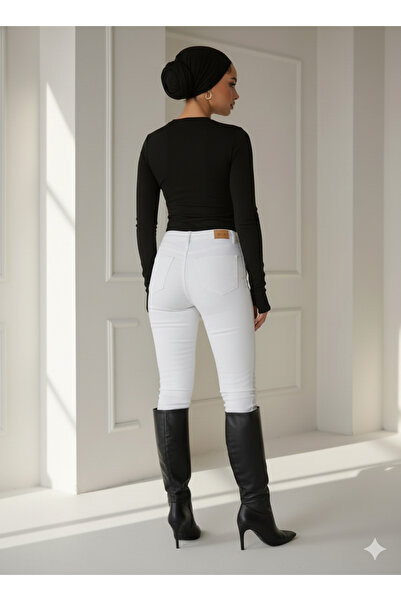 blck & premium Viscose Slimfit Blouse with Finger Detail