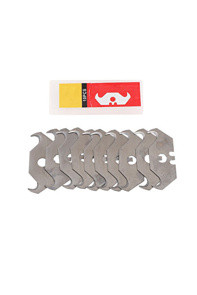 Lawazim Hook Blades 10 Pcs - Utility Knife Blades for Flooring, Roofing, and Rubber Cutting