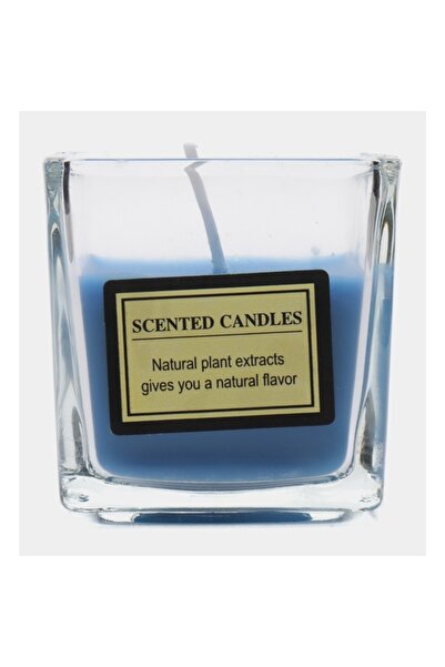Flippy Scented Candle in Transparent Glass, Freesia Scent, Blue (4.8 x 5.4 x 5.5 cm)
