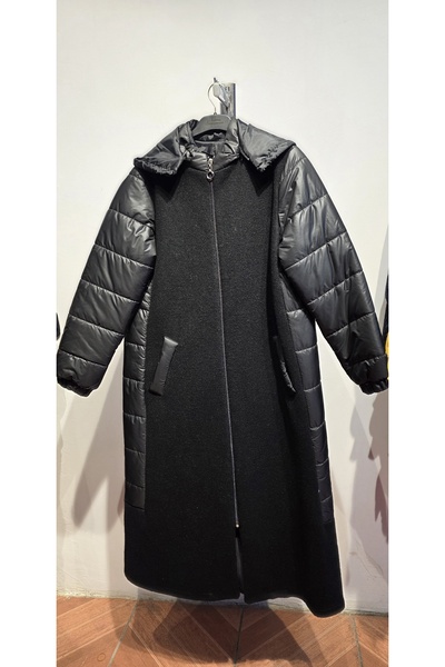 fatma Kadın büyük beden kaşe manto