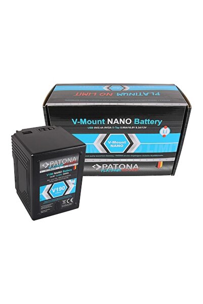 Patona Baterie Platinum NANO V190 cu montură V, 189 Wh, pentru Sony DSR/HDW/P...