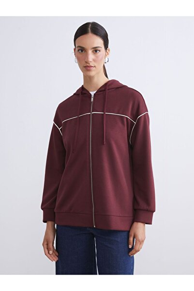 LC Waikiki Hooded Oversize Women's Zippered Sweatshirt