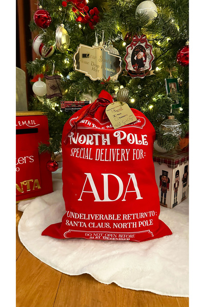 Molto Minimo Design Event Yılbaşı Kesesi Baskılı Kırmızı Yılbaşı Kesesi