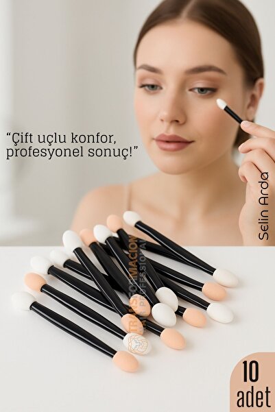 Transformacion 10-Piece Eye Makeup Applicator Set – Double-Ended, Sponge Head...