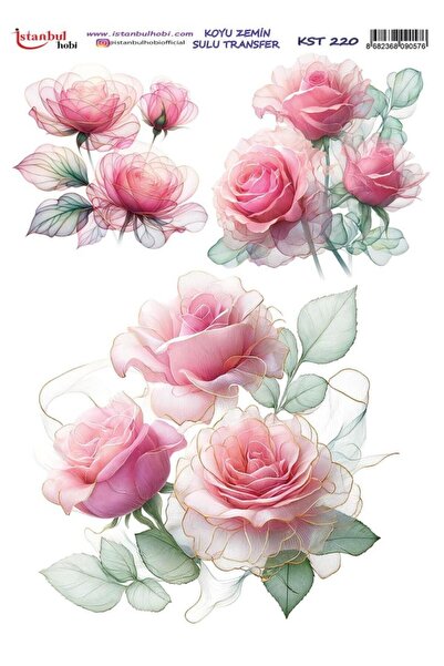 İstanbul Hobi Dark Background Water Transfer Paper 25X35Cm Kst-220